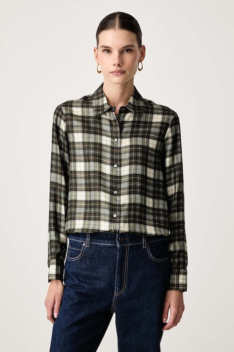 Weekend Max Mara Koszula damska jedwabna WKDRETE zielona w kratkę 2625116072600