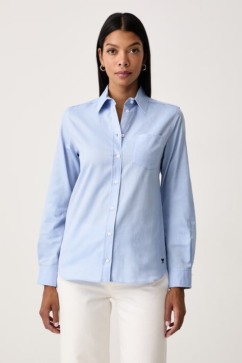 Weekend Max Mara Koszula damska bawełniana WKDCOBALTO niebieska w paski 2625116032600
