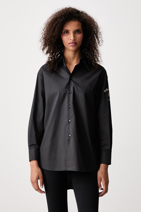 MM6 Maison Margiela Koszula damska bawełniana czarna S52DT0072-M35256