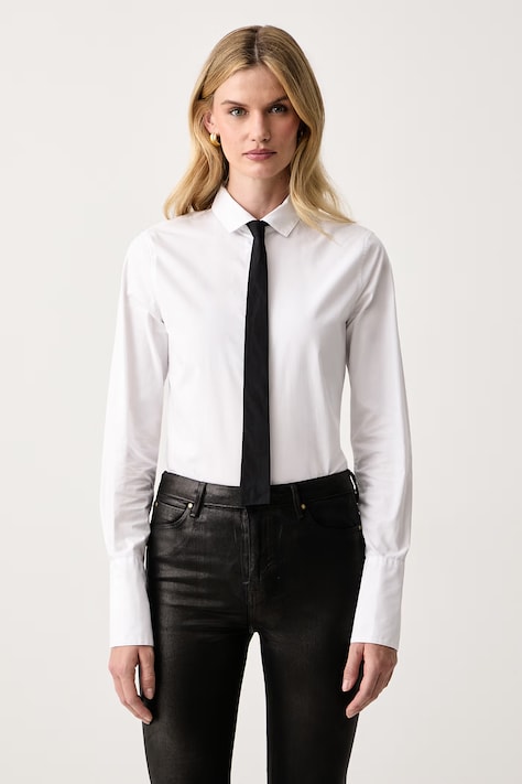 Armani Exchange Риза дамска от памук бяла XW002951 AF25762