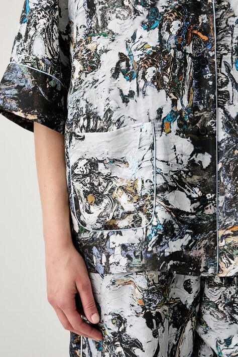 MUNTHE сорочка жіноча шовкова VUSHI — AW26-KDDZOZ, сірий — фото 5