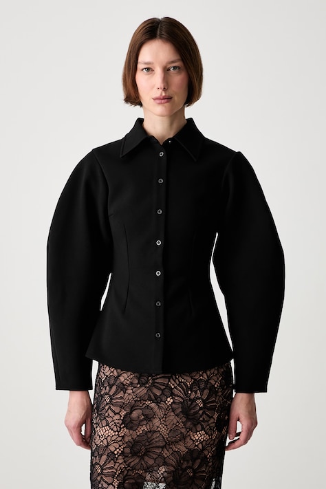 Rotate SUITING FITTED koszula damska czarna gładka 115044100