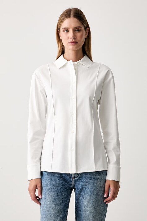 MM by Max Mara koszula damska bawełniana MMLBALENIO beżowa gładka 2626956027600