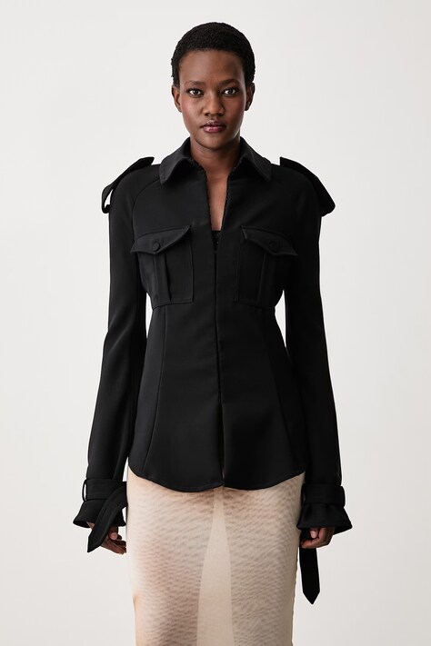 Jean Paul GAULTIER Military Γυναικεία μαύρη απλή 26/04-W-ST069-W124