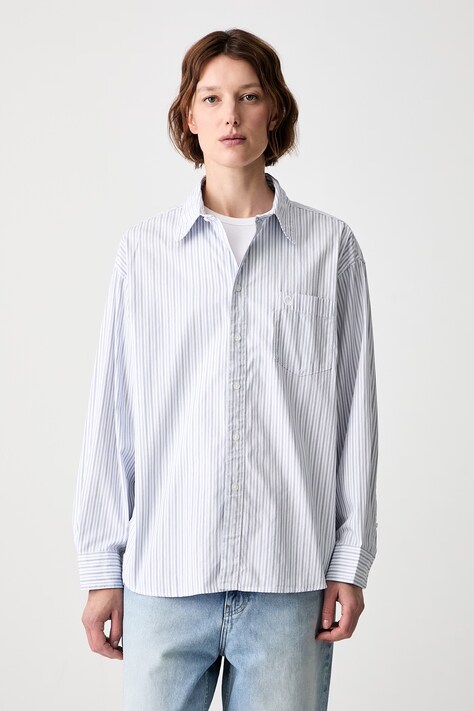 Carhartt WIP W  L/S Keene košeľa rifľová dámska viacfarebná s efektom prania I036796