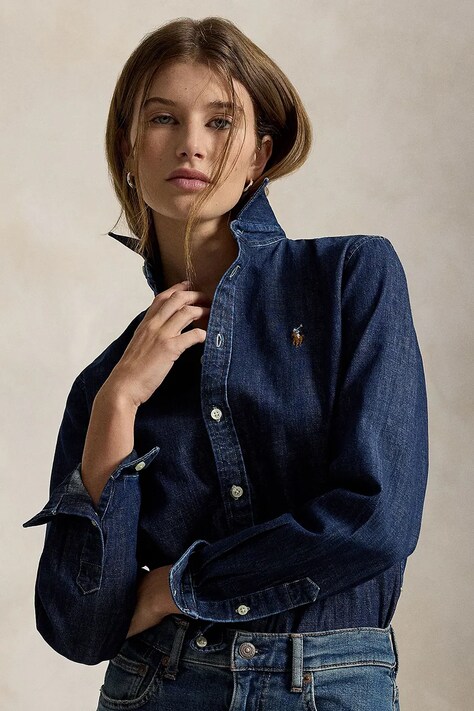Polo Ralph Lauren koszula damska jeansowa granatowa 211B17137