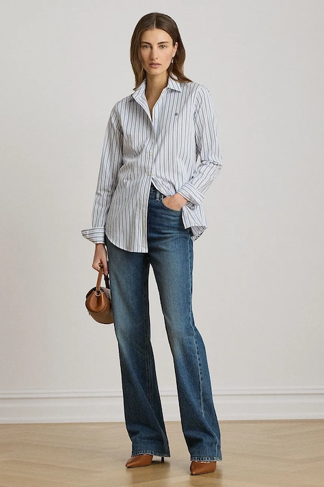 Lauren Ralph Lauren сорочка жіноча бавовняна — AW26-KDDZY4, блакитний — фото 3