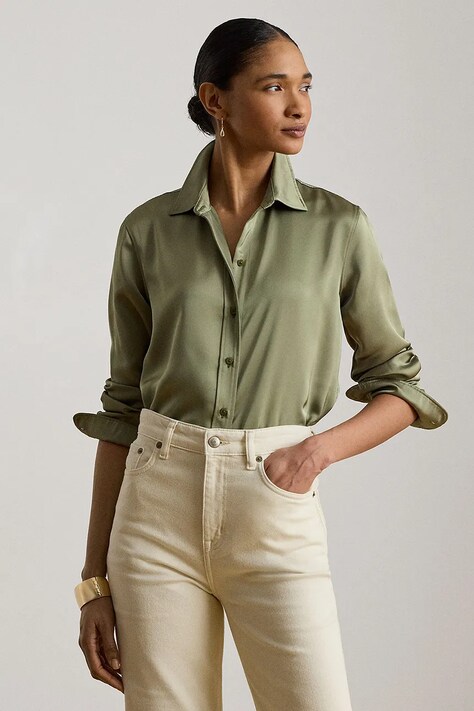 Lauren Ralph Lauren koszula damska zielona 200P13808