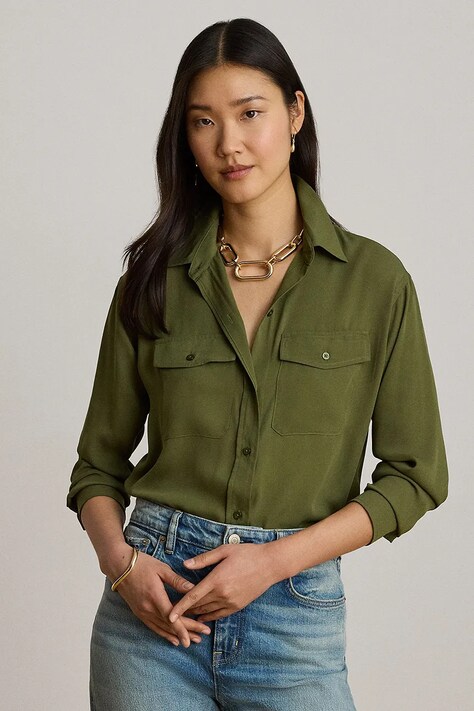 Lauren Ralph Lauren koszula damska zielona 200P10130