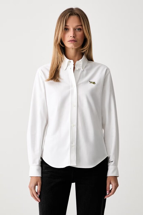 Kenzo koszula damska bawełniana biała gładka FG62CH2559LO