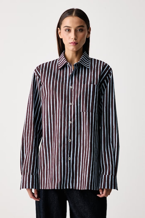 Marimekko Koszula damska bawełniana niebieska w paski 095896