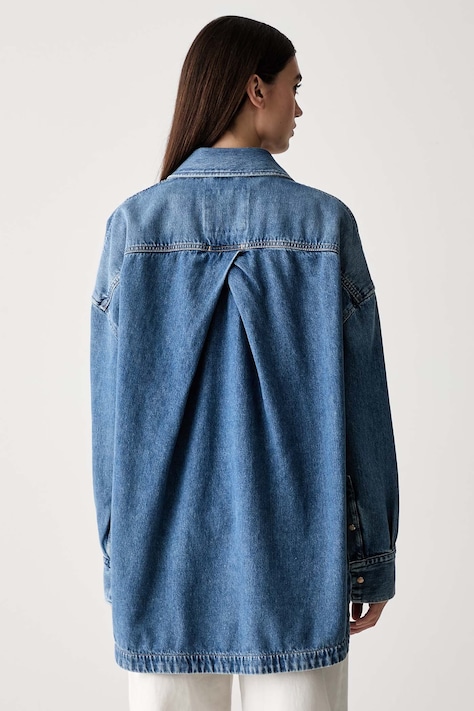 BOSS Orange сорочка жіноча джинсова C_OVERSHIRT 4.0 — фото 3