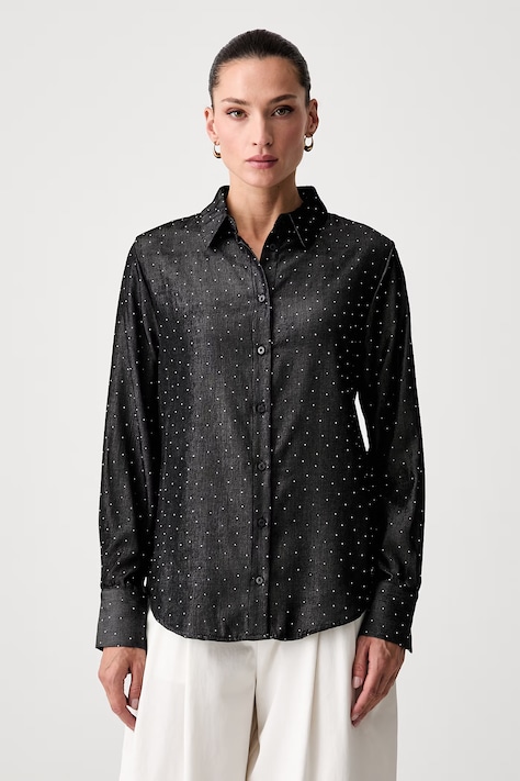 Guess košile dámská LUCIA černá W6YH26 W2948