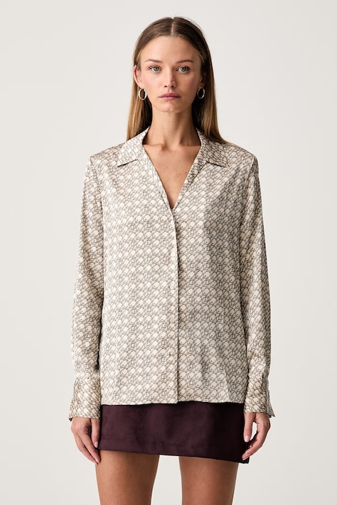Guess сорочка жіноча NEW CONCETTA бежева монограма W6YH23 W2946
