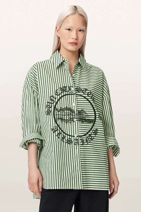 AllSaints koszula damska ADRIANNE zielona W108PE
