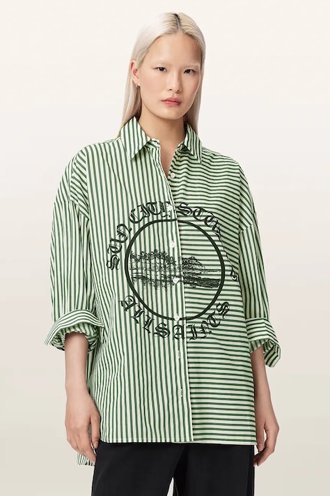 AllSaints cămașă pentru femei ADRIANNE verde W108PE