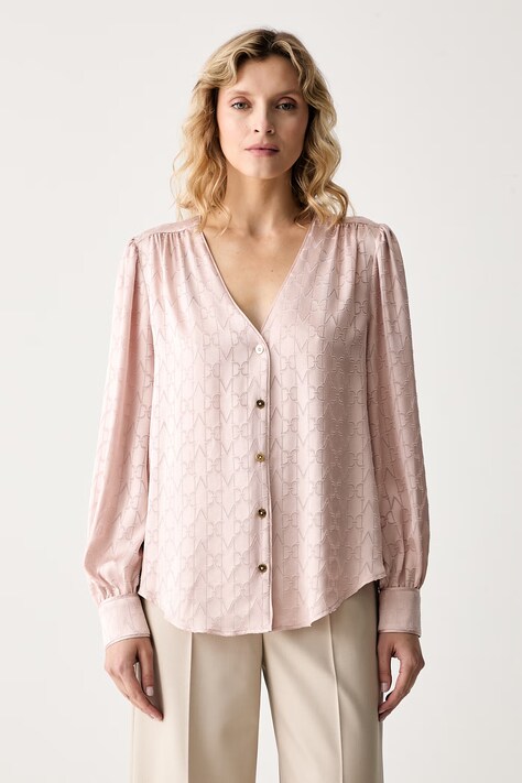 Marciano by Guess koszula damska z wiskozą HADIL różowa monogram G6YH17 W3248