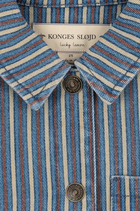 Konges Sløjd Koszula dziecięca bawełniana MAGOT SHIRT GOTS niebieska w paski KS106138