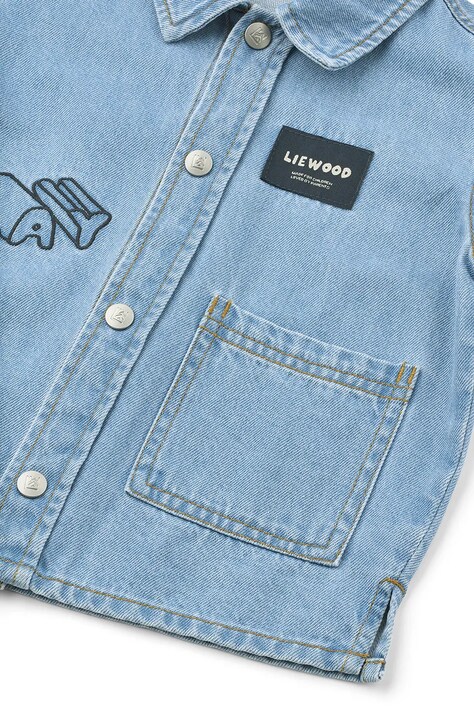 Liewood koszula dziecięca jeansowa Greg Light Denim Shirt niebieska LW20929