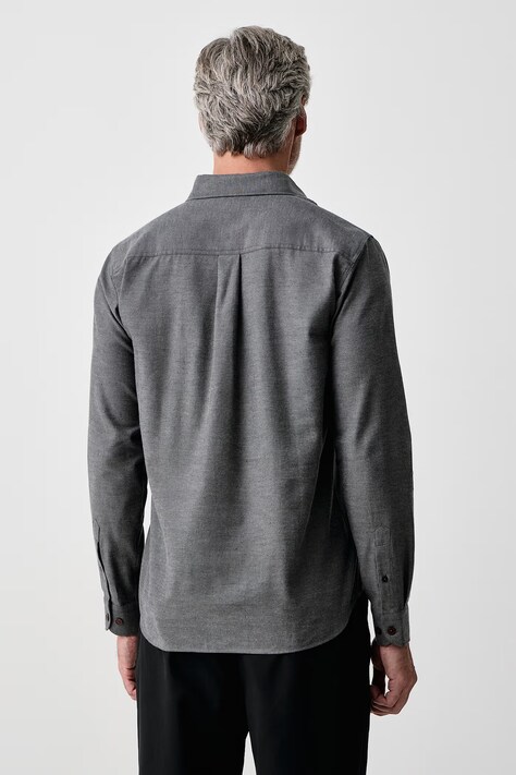 Mos Mosh сорочка чоловіча бавовняна Marco — AW26-KDMZGE, сірий — фото 3