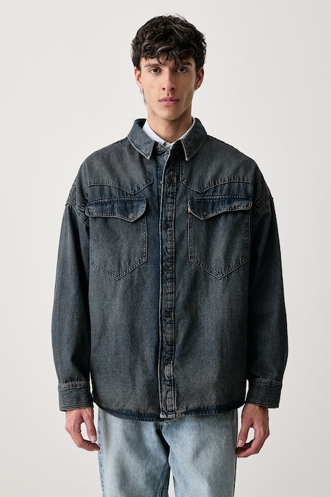 Levi's Τζιν μπουφάν ανδρικό ντένιμ LENOX WESTERN OVERSHIRT μπλε 0084Y