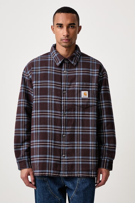 Carhartt WIP Baird Shirt Jac kurtka koszulowa bawełniana męska brązowa I037142