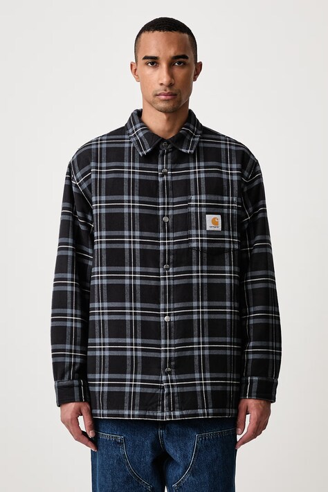 Carhartt WIP Baird Shirt Jac kurtka koszulowa bawełniana męska czarna I037142