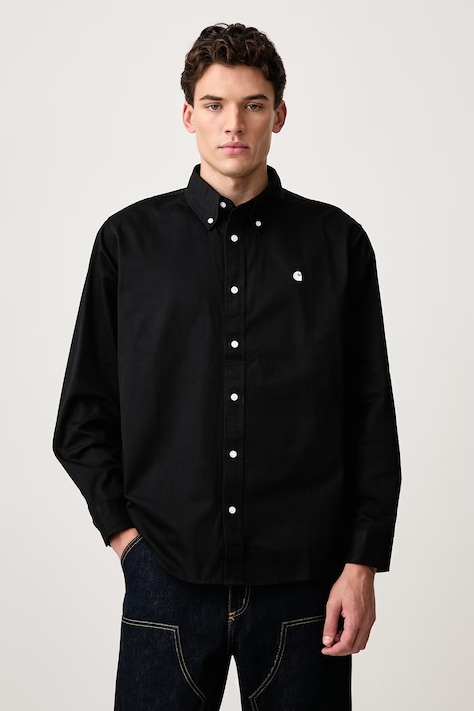 Carhartt WIP OG Madison Shirt cotton Men's black plain I037146