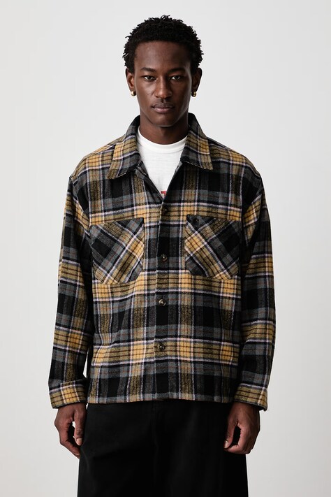 Carhartt WIP Parson Shirt koszula męska z dodatkiem wełny szara w kratkę I037051