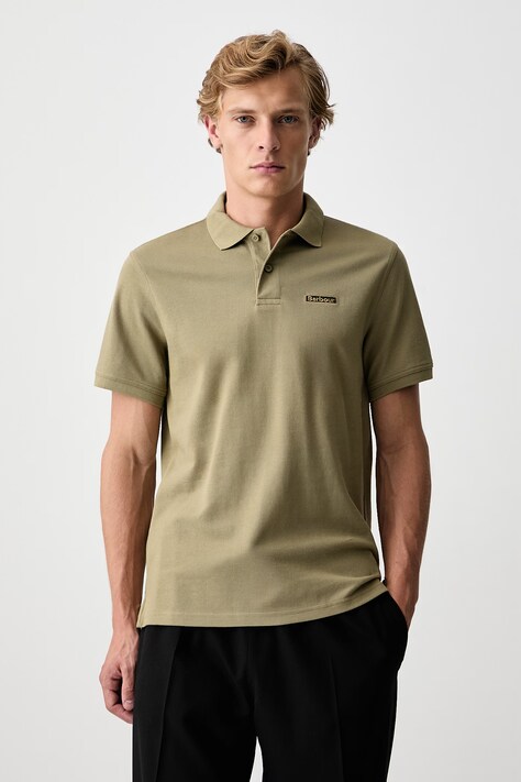 Barbour Pin Badge Asia polo bawełniane męskie zielone MML1590OL31