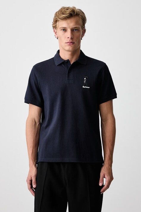 Barbour Character Asia Fit polo bawełniane męskie granatowe MML1589NY91