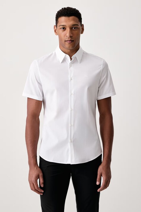Calvin Klein Koszula męska z bawełną biała gładka LV04LB147G