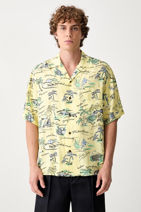 Wacko Maria koszula żółta 25SS-WMS-HI02