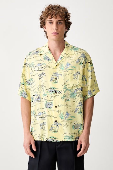 Wacko Maria koszula żółta 25SS-WMS-HI02