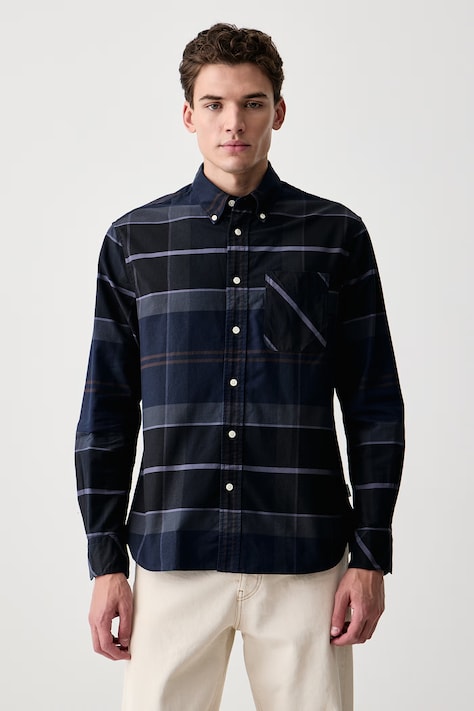 Barbour Koszula męska bawełniana granatowa w kratkę MSH5856