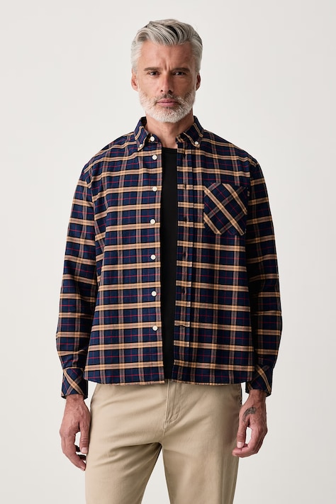 Barbour Koszula męska bawełniana granatowa w kratkę MSH5839
