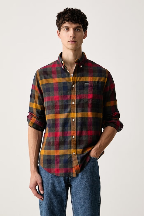 Barbour koszula męska bawełniana Danloch zielona w kratkę MSH5833