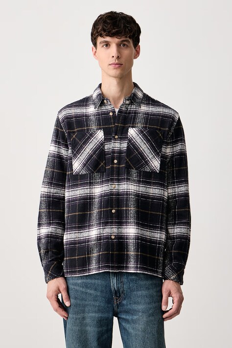 Barbour Koszula męska bawełniana Kidson fioletowa w kratkę MSH5821