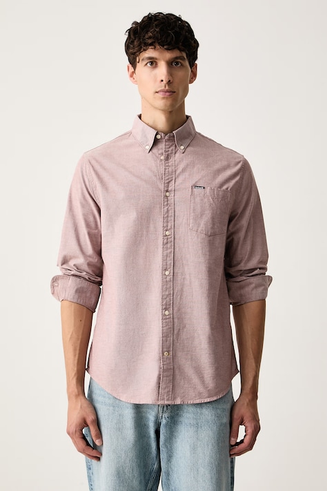 Barbour cămașă pentru bărbați din bumbac Marsden roz MSH5527