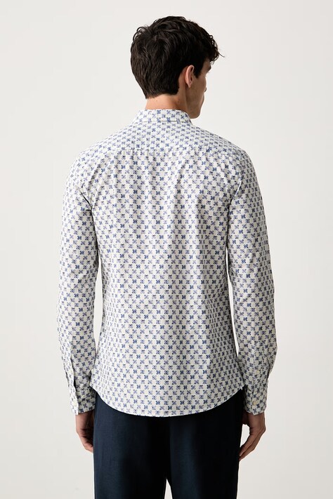 Scotch & Soda сорочка чоловіча бавовняна — AW26-KDMZLG, блакитний — фото 3