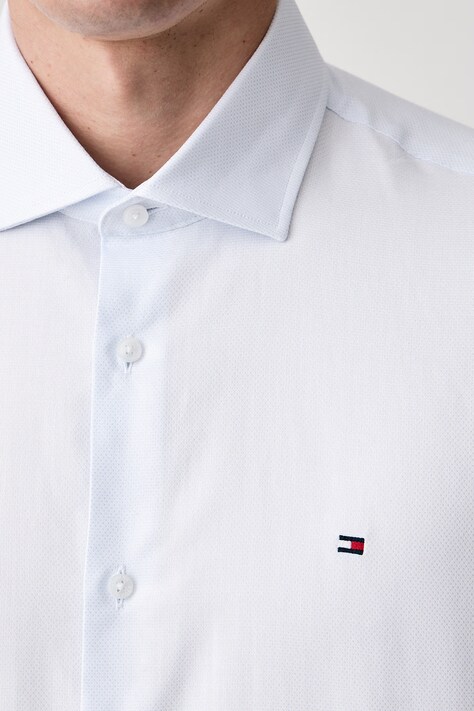 Tommy Hilfiger Koszula męska bawełniana niebieska gładka MW0MW44738
