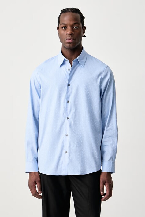 Armani Exchange Рубашка для мужчин из хлопка голубая монограмма XM003384 AF28566