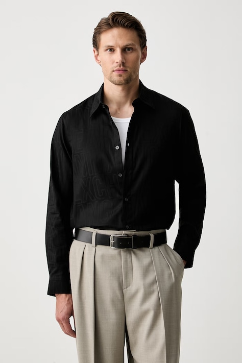 Armani Exchange koszula męska bawełniana czarna XM003244 AF13131