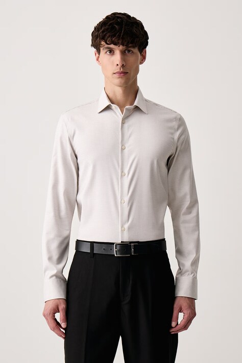Calvin Klein Košile pánská s bavlnou béžová LV019EU170