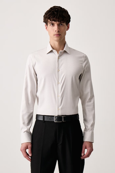 Calvin Klein Košile pánská s bavlnou béžová LV019EU170