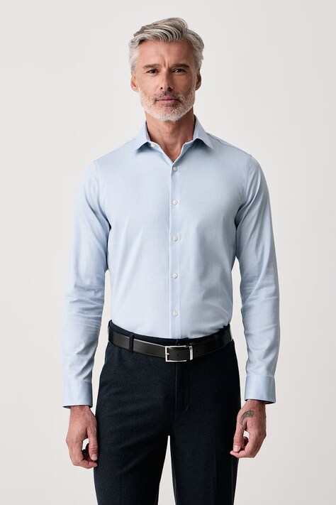 Calvin Klein Non-iron košulja za muškarce s pamukom plava LV019EU157