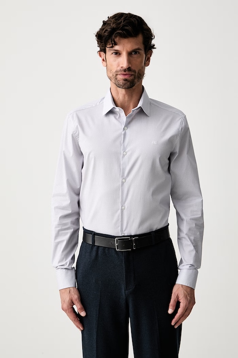 Calvin Klein cămașă pentru bărbați din bumbac cu elastan albastră LV019EU153