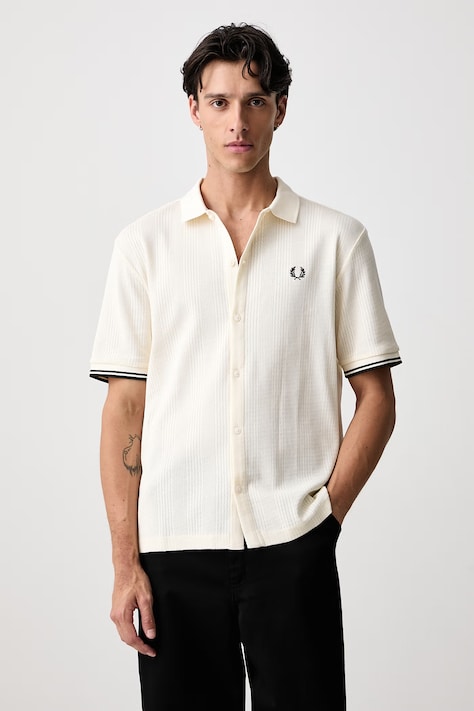 Fred Perry Koszula męska bawełniana beżowa gładka M3408
