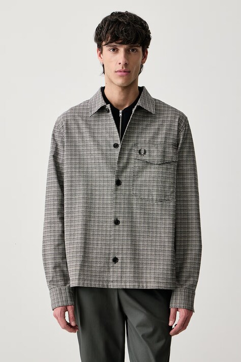 Fred Perry Koszula męska bawełniana czarna M3320