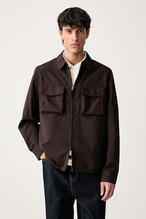 Fred Perry Koszula męska brązowa gładka M2402